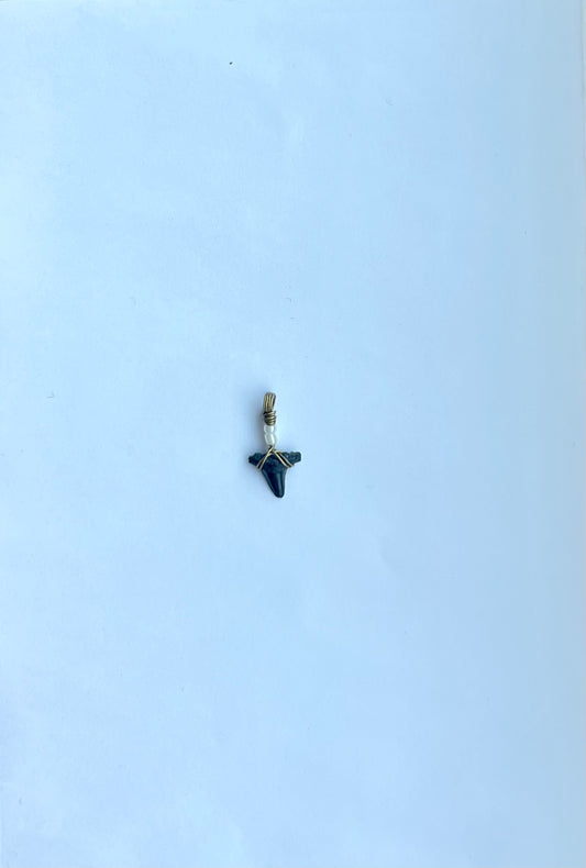 Beaded Shark Tooth Pendant