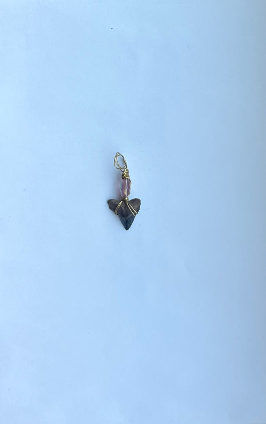 Beaded Shark Tooth Pendant