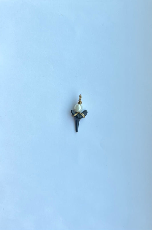 Pearl Bead Shark Tooth Pendant